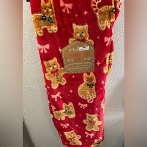 Gingerbread Lane Gingerbread Cats Christmas Blanket